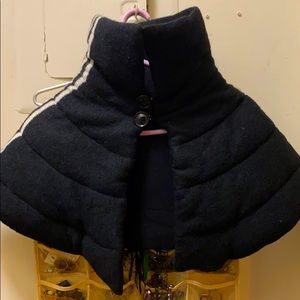 Y3 cape with high neck